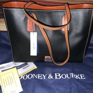 Dooney pebble leather Large Ashton Tote - Black